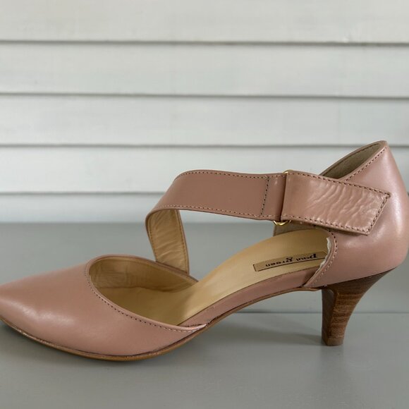 Paul Green Womens Blush Leather Pointed Toe Nicki Asymmetrical Pump Size 4 1/2 - Picture 5 of 16